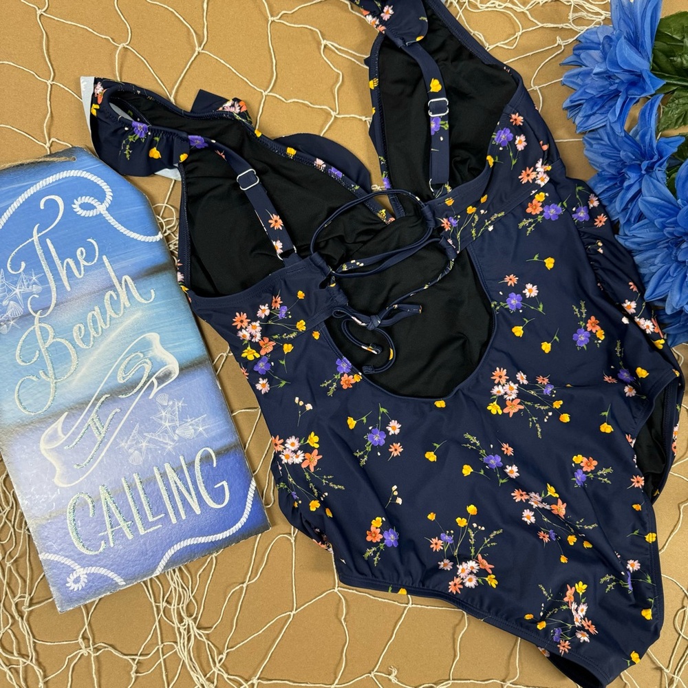 🌸SALE FLORAL RUFFLE SWIMSUIT - Picture 9 of 12